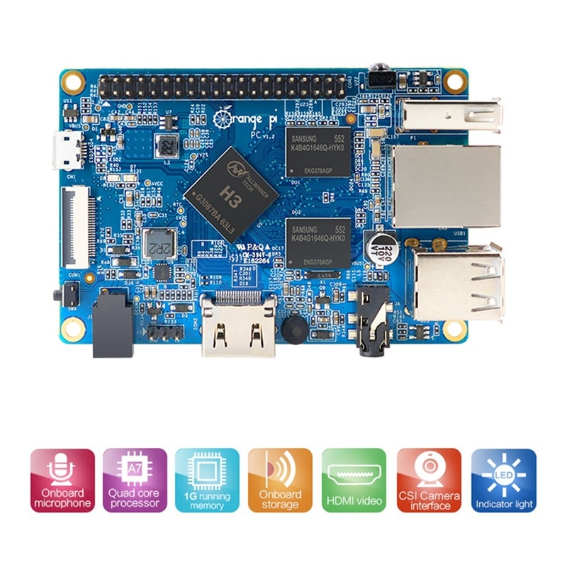 Orange Pi PC Arm   H3 1GB D..