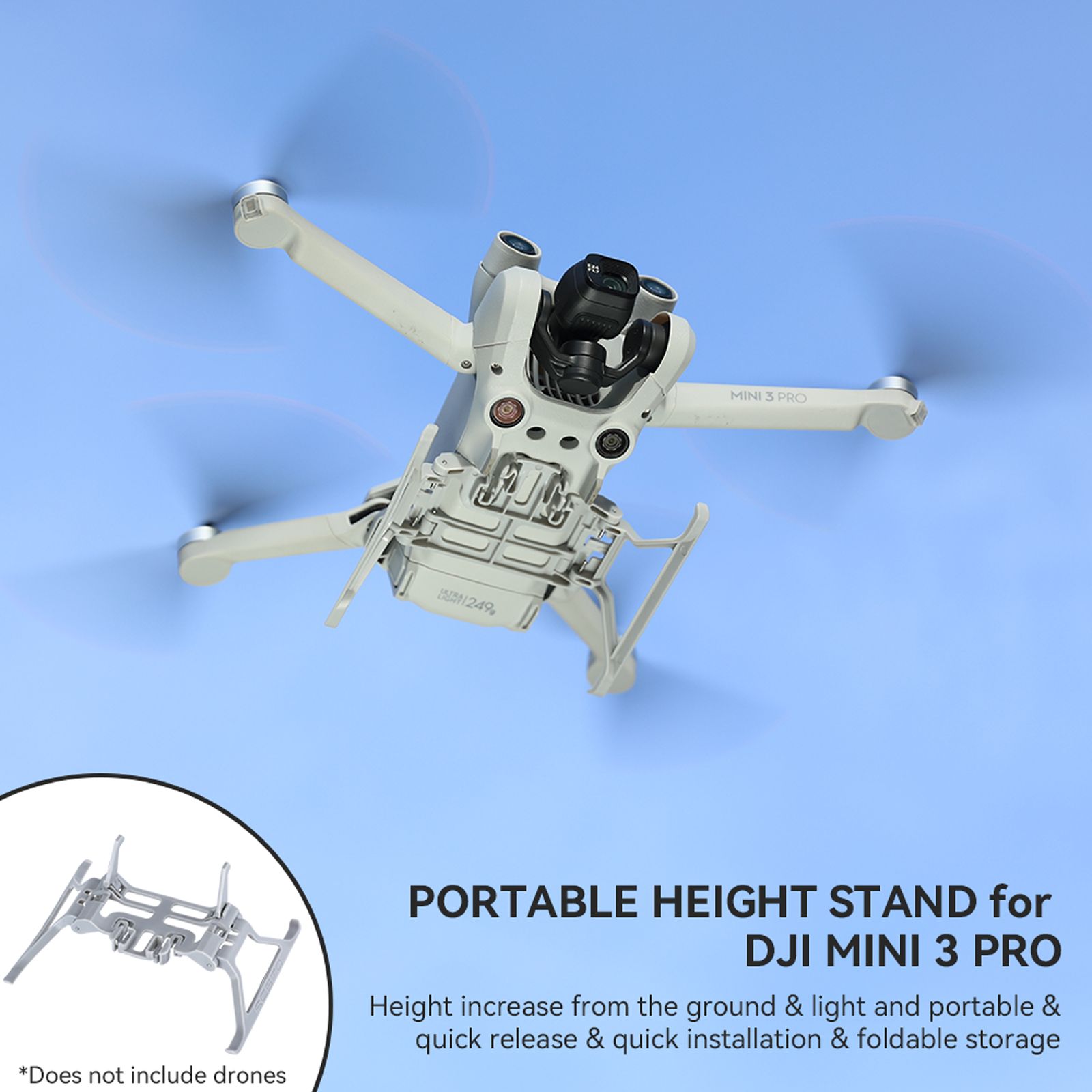 For DJI Mini 3 Pro Landing Gear Foldable Expansion..