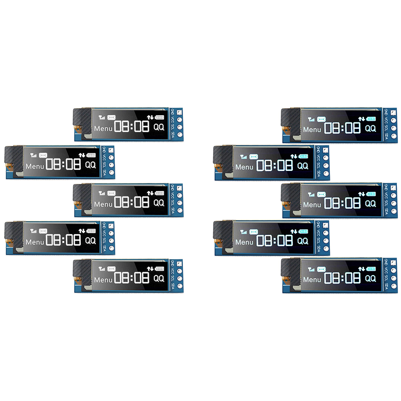 HOT-5 Pieces I2C Display Module 0.91 Inch I2C SSD1..
