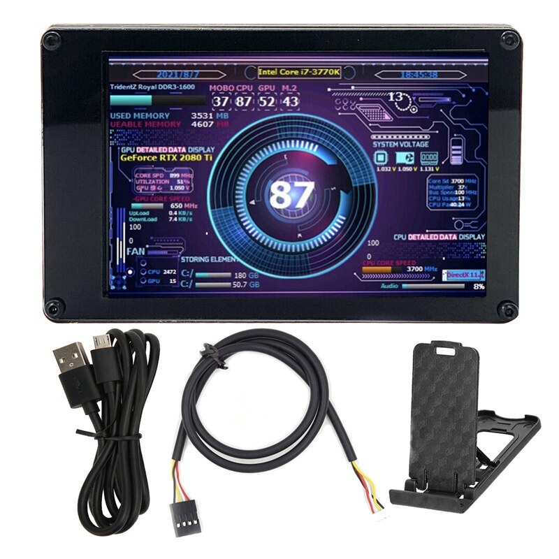 AIDA64 ǻ  USB LCD ȭ ..